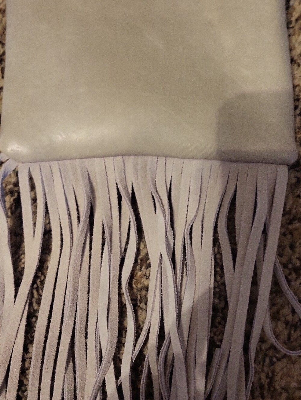 Embellished Taupe Fringe Crossbody Bag with Turquoise Concho NWT - Picture 9 of 15